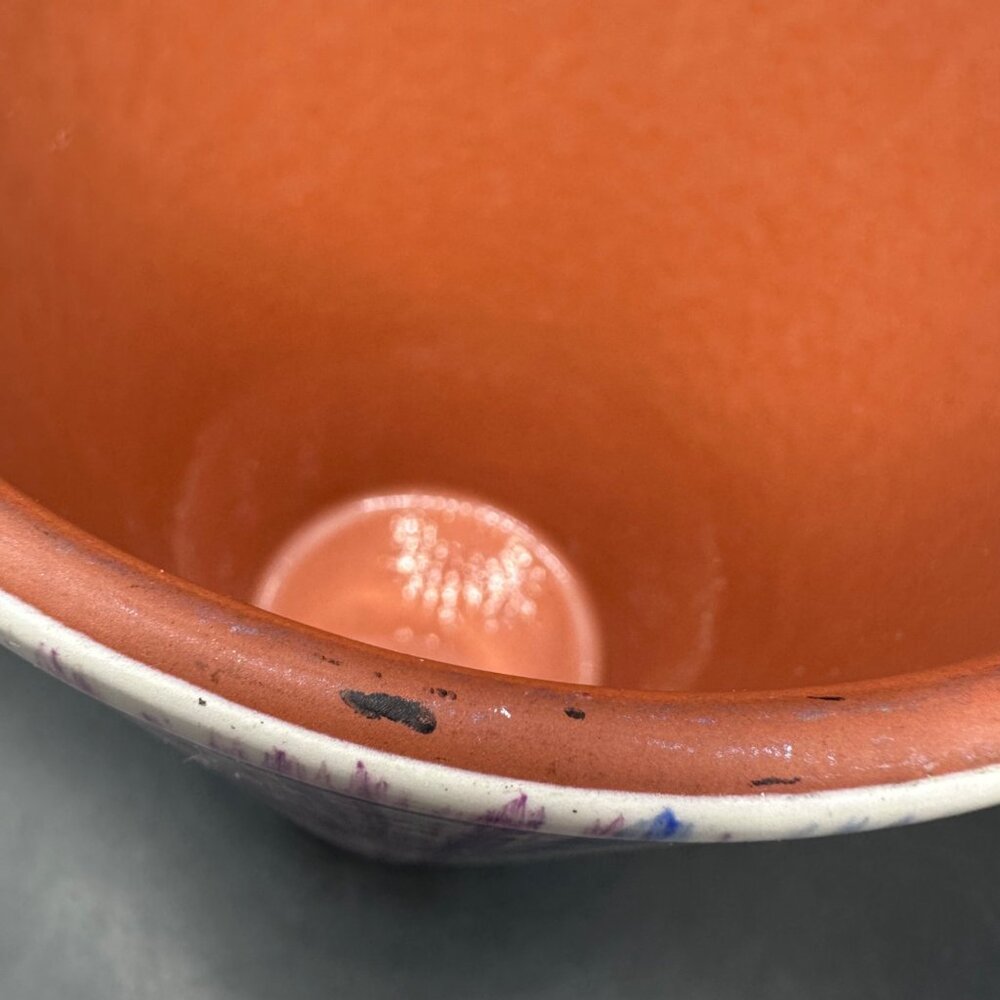 Vintage Plater Portugal Pottery Pastel Rainbow Stripes Mid Century Modern Retro - Picture 9 of 12